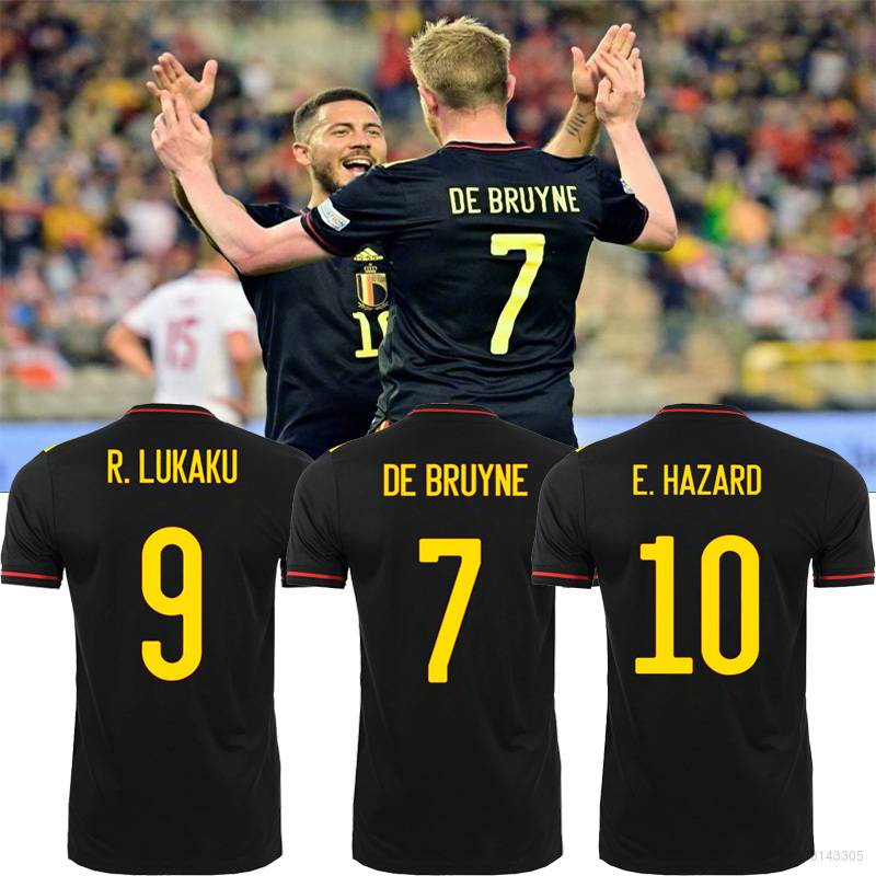 Áo Thun Bóng Đá De Bruyne Hazard Lukaku Đội Tuyển Bỉ 2022-2023