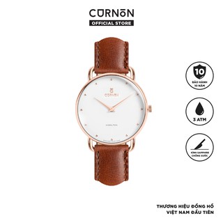Đồng Hồ Nữ Curnon Hamilton Layla Dây Da Chính Hãng - Thiết Kế Mặt Vòm Thời Trang