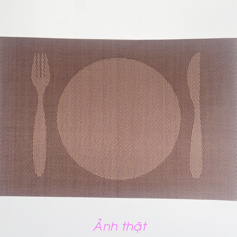 Tấm lót bàn ăn phong cách Bắc Âu họa tiết ly dĩa đốm tròn sang trọng
