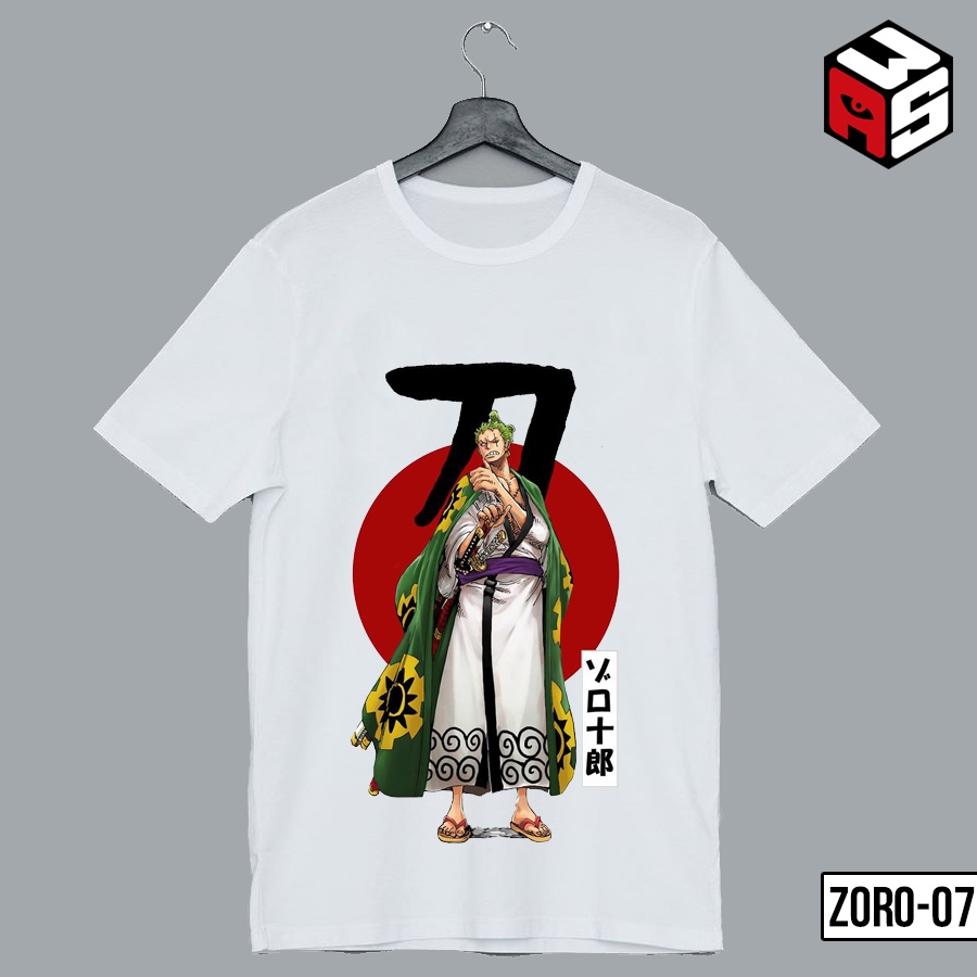 Áo thun Zoro, áo phông onepiece roronoa zoro wano mẫu mới cotton giá rẻ