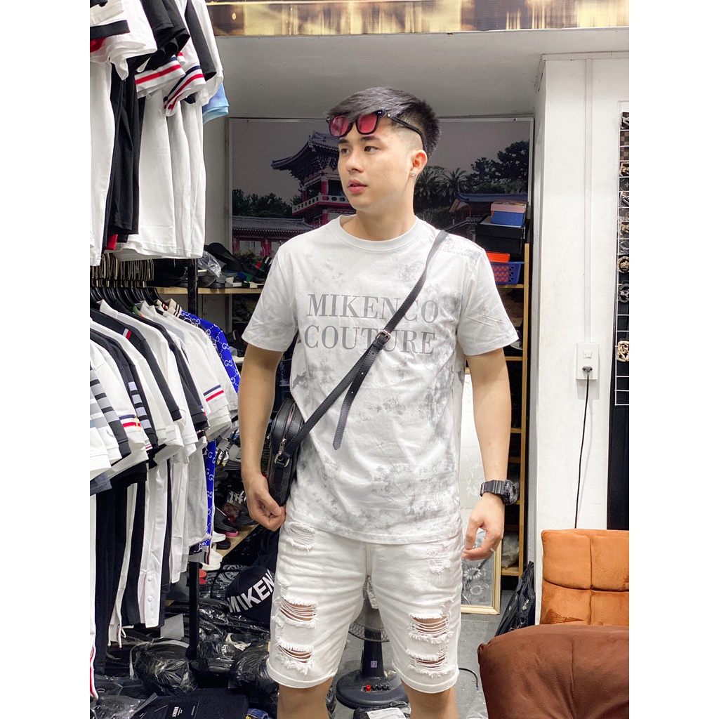 Áo phông ngắn tay unisex MIKENCO loang Couture
