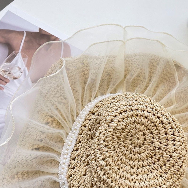 Nón Tai Bèo Đan Rơm Dễ Thương Thời Trang Xuân Hè Cho Nữ