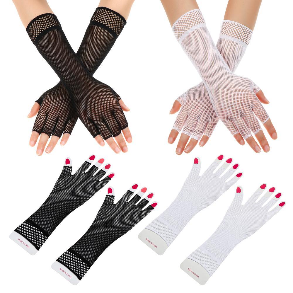 OKDEALS Găng Tay Lưới Hở Ngón Thời Trang Cho Nữ