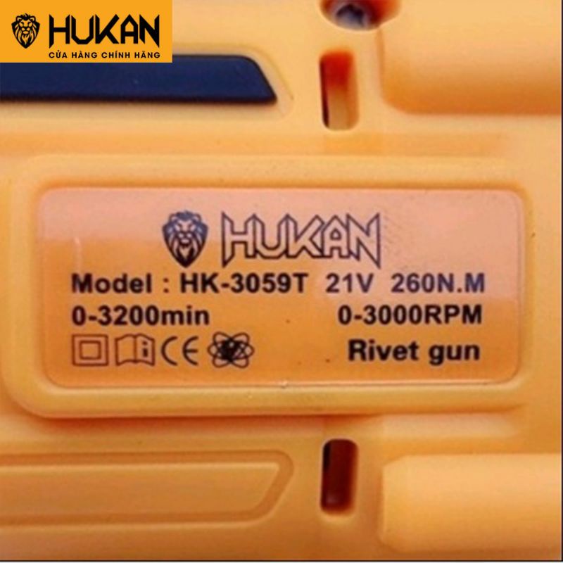 Thân máy rút đinh rive HUKAN HK-3059T chính hãng chân pin phổ thông