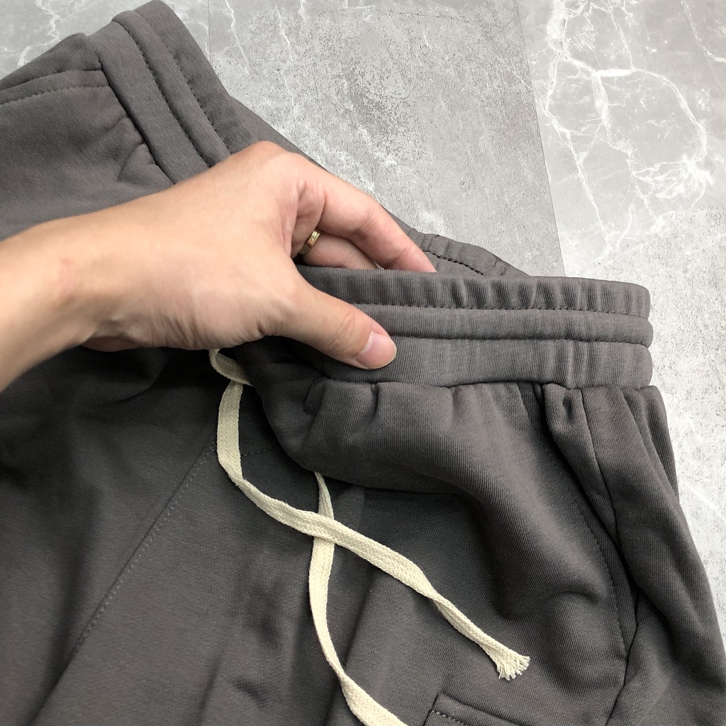 Quần short túi hộp nỉ cotton nam basic bigsize quần đùi nam nữ unisex xuất khẩu QS 102