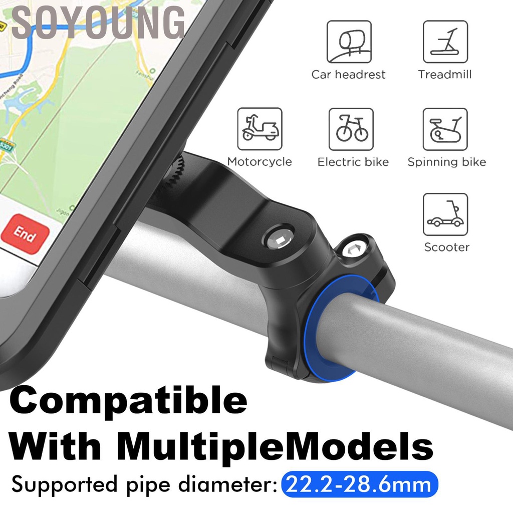 Soyoung Bicycle Mobile Phone Holder IPX4 Waterproof Magnetic Cycling Support Bracket Stand
