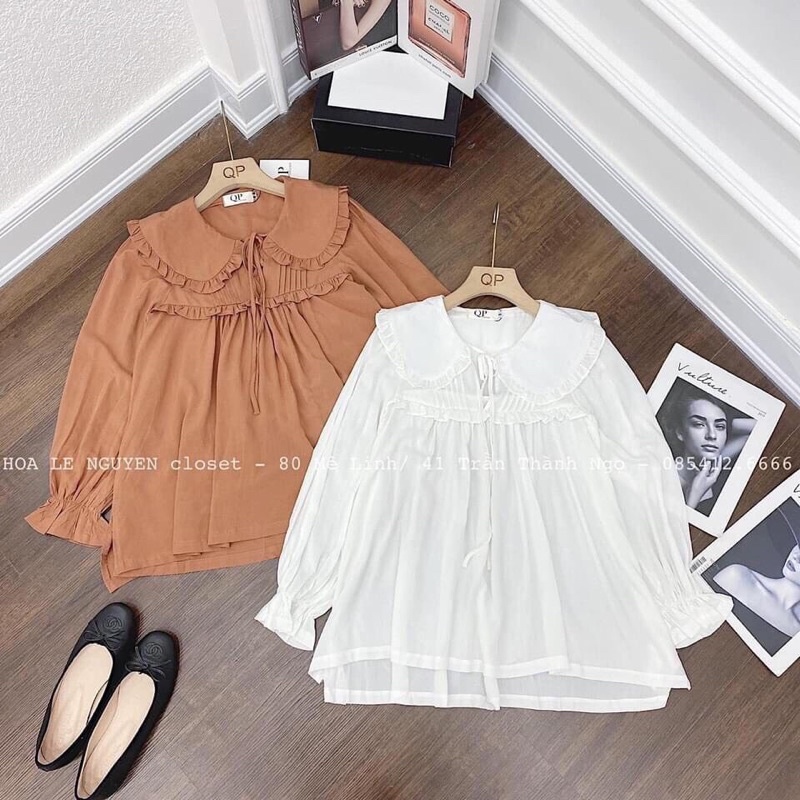 [FREESHIP - HÀNG LOẠI 1] ÁO BABYDOLL CỔ SEN CHUN TAY NỮ ĐẸP