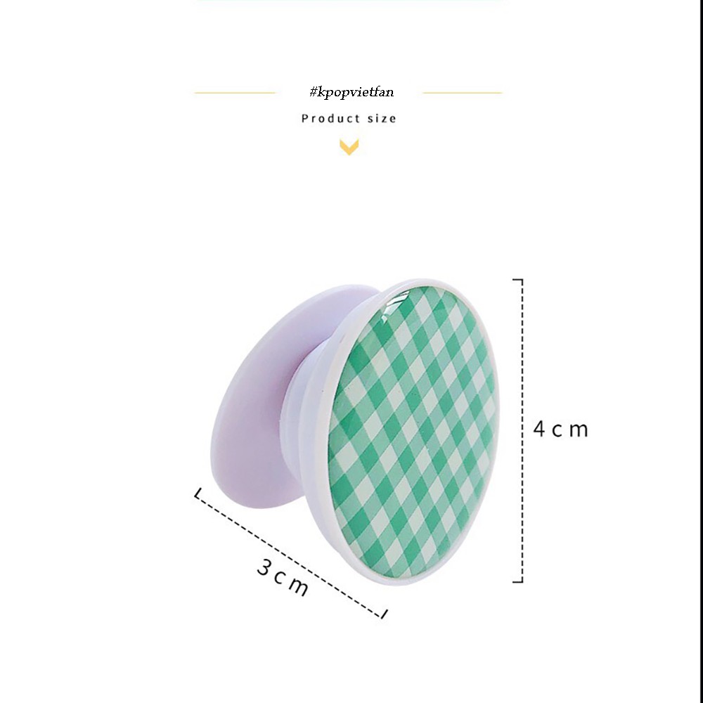 Chống điện thoại Popsocket họa tiết caro in bóng dễ thương pop up đỡ cho dế yêu của bạn | BigBuy360 - bigbuy360.vn