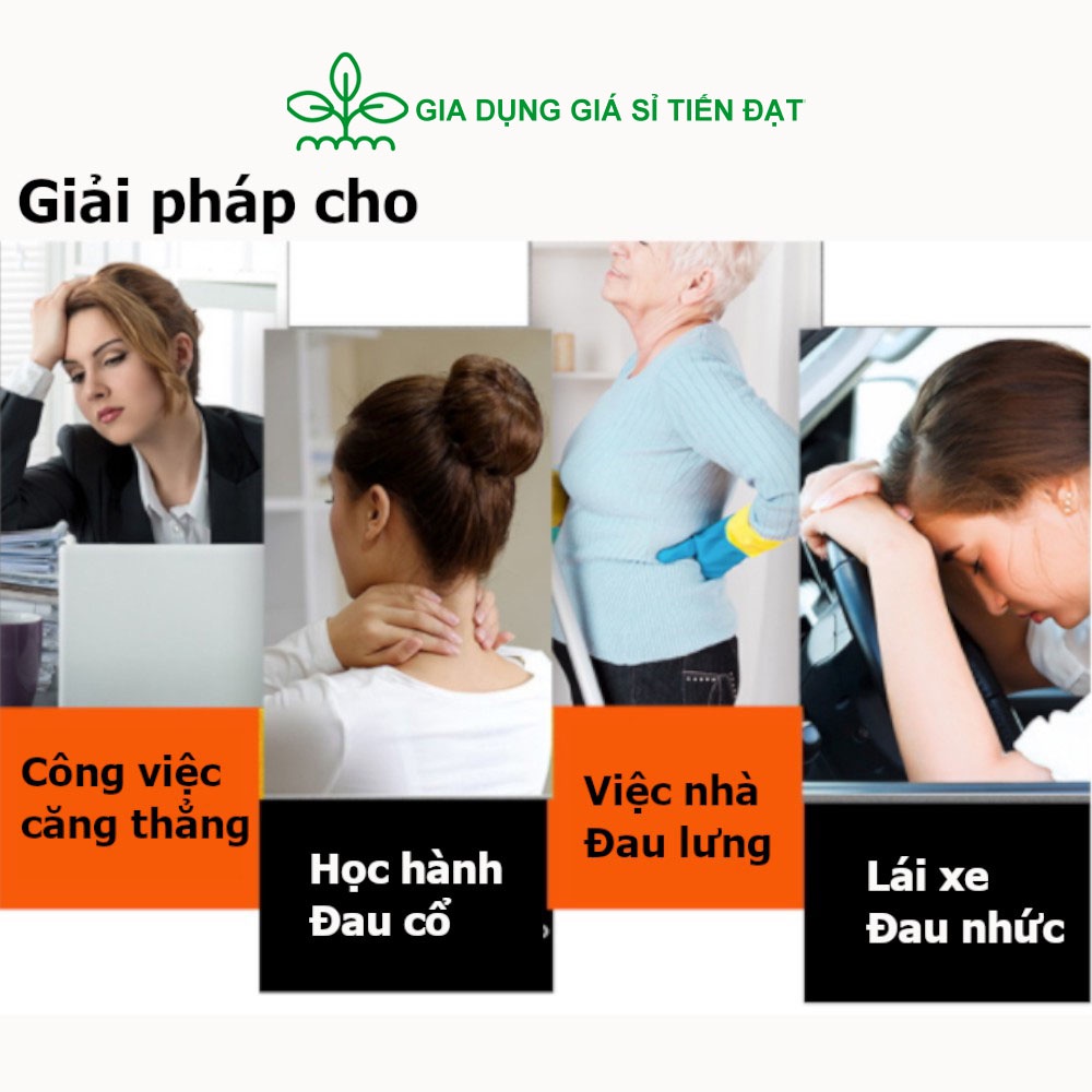 Máy massage cổ vai gáy Chườm Nhiệt Cao Cấp - Quà Tặng Mẹ, Sinh Nhật Bố, Ông, Bà