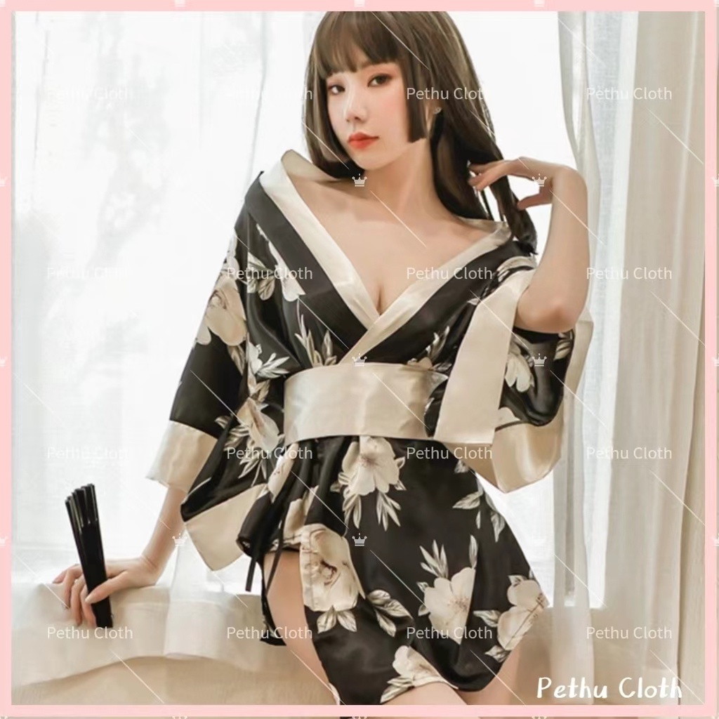 （Q1,HCM）kimono nhật bảnSexy Đồ Ngủ Áo Choàng Ngủ In Họa Tiết Gợi Cảm Cho Nữ 40-67kg---020