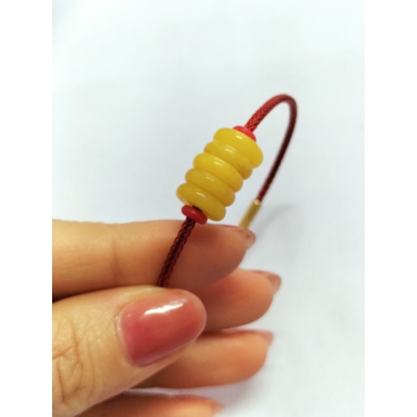 Vòng tay đồng điếu ngũ phúc màu vàng cho mệnh thổ kim may mắn