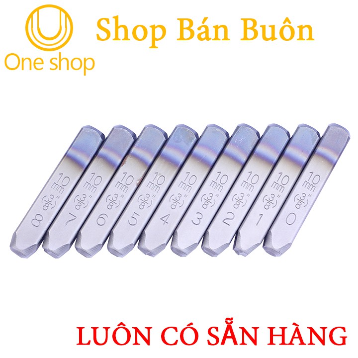 Bộ Đột, Khắc Số Kim Loại 10mm YC-602 (Thép Tôi Luyện Siêu Cứng)