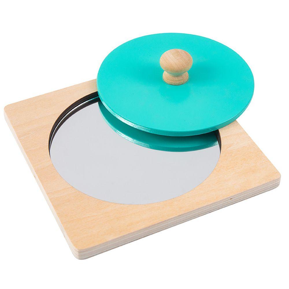 Bebetterm Bảng Hiệu Ứng Gương Hình Học Montessori Màu Đỏ Xanh Lam Nhận Dạng