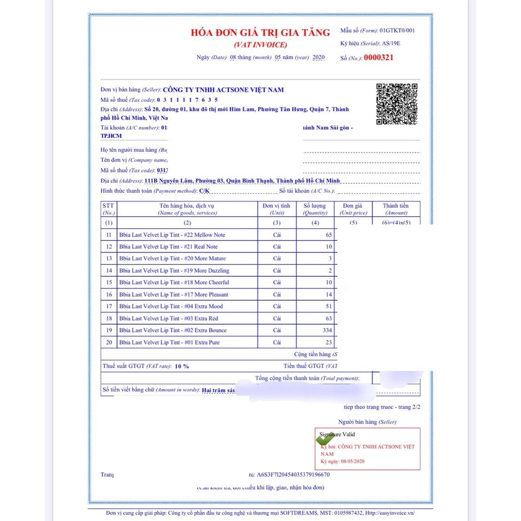 (Date 5/1/2023) Son Bbia Extra Force 05 –Màu Tím Sen