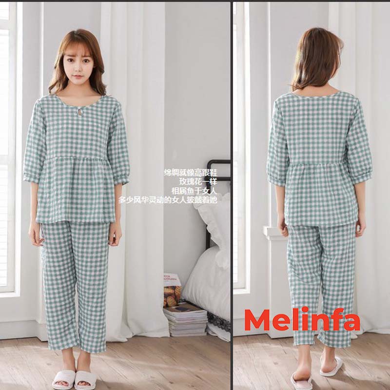 Bộ đồ ngủ nữ quần dài vải bông Cotton tự nhiên mềm mại thoáng mát, bộ Pyjamas mặc nhà mã VABD0197
