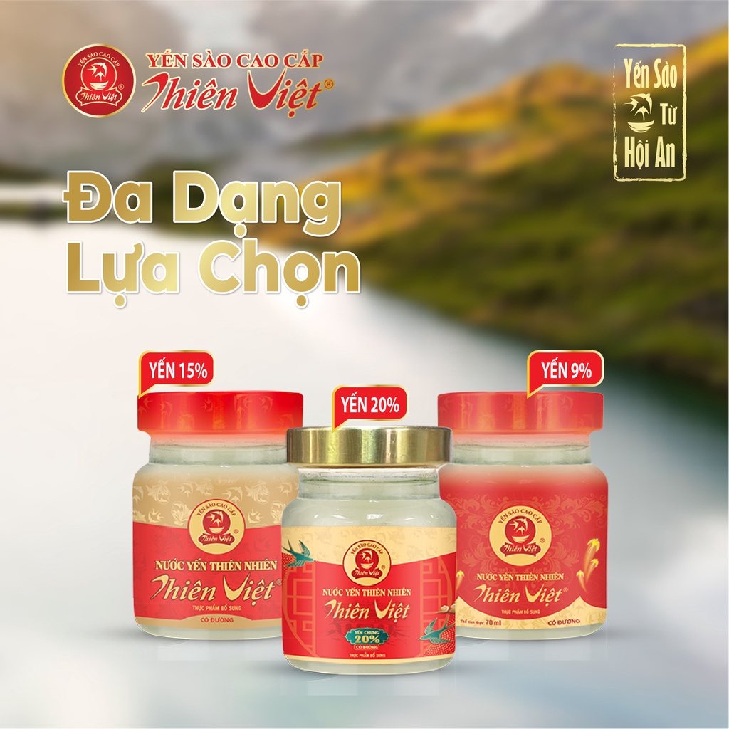 Hộp Nước Yến Sào Thiên Việt cao cấp Diamond 20% yến tổ