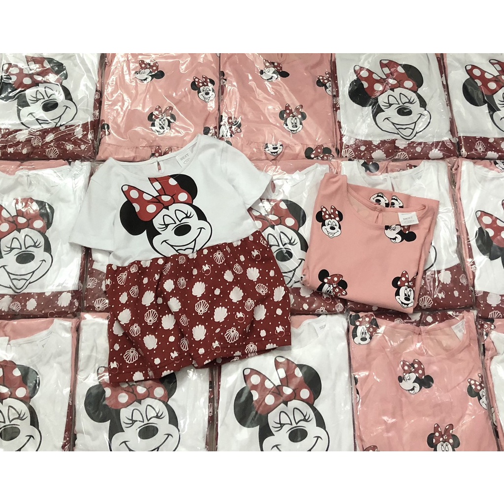 [Deal hot] Váy đầm cho bé gái - Set 2 váy Minnie hồng Next cho bé gái size 2-8t (form nhỏ)