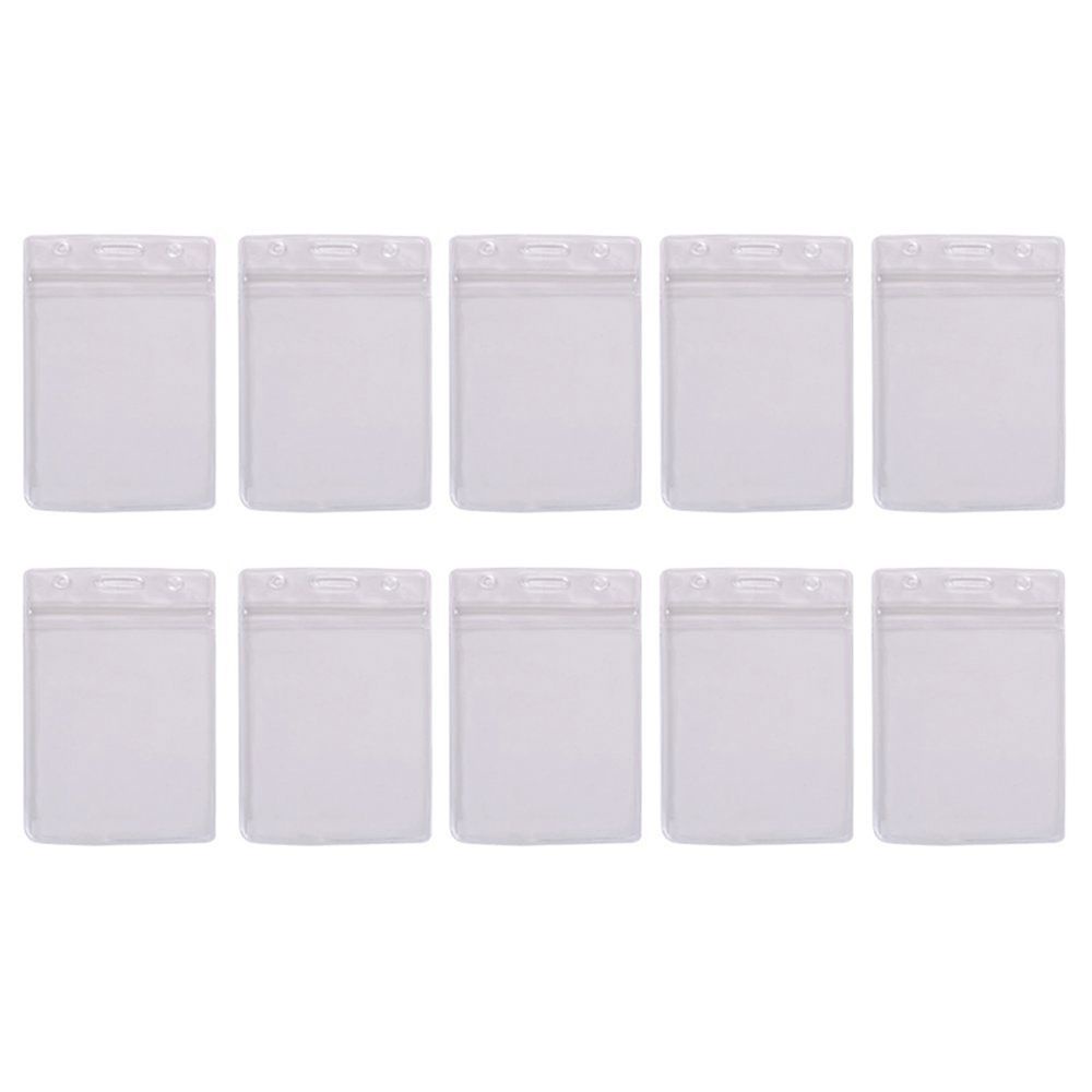 Set 10 túi đựng thẻ ID/thẻ ID bằng nhựa PVC trong suốt chống thấm nước nhiều màu