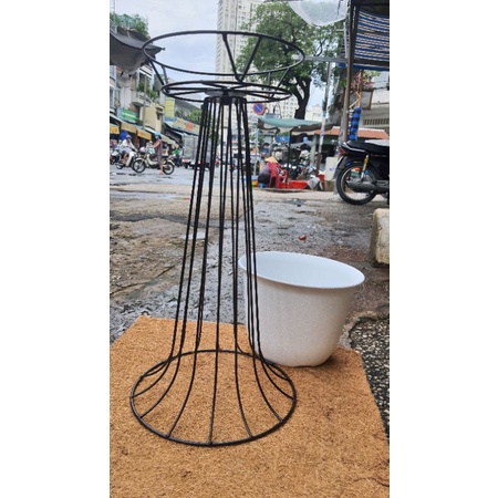 đôn sắt kê chậu cây trang trí cao 50cm