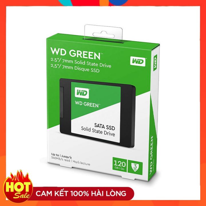 Ổ cứng SSD WD Green 120 GB SATA3 2.5 inch hàng nhập khẩu Bảo hành 36 Tháng
