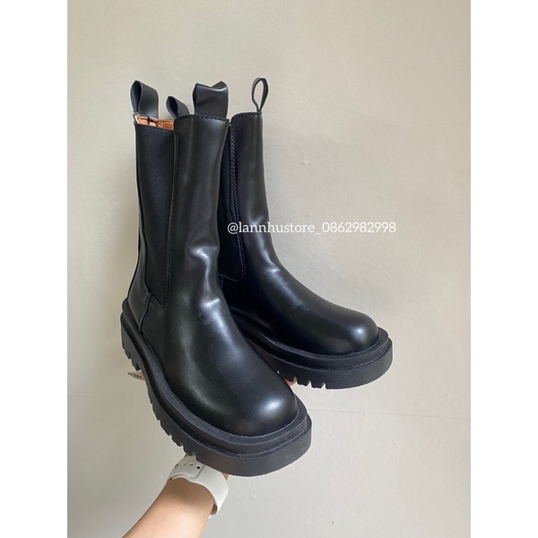 Mã B021 - Giày Cao Cổ Mona đế 4,5cm chuẩn form-hàng xịn