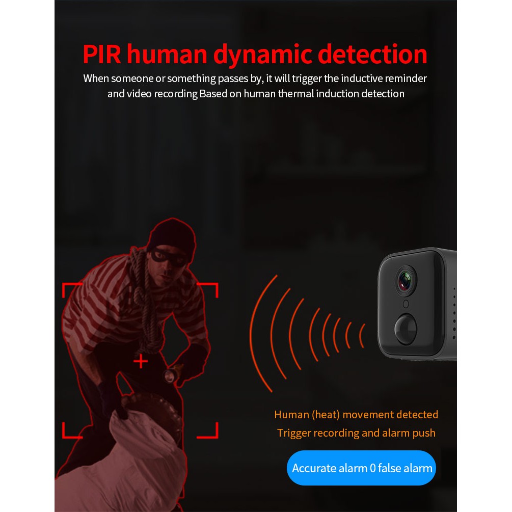 Camera ip mini Hukey Vision A21 siêu nét fullhd 1080P - Cảm biến nhiệt PIR - Cảm biến hồng ngoại ngày và đêm | BigBuy360 - bigbuy360.vn