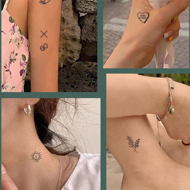 [Hàng mới về] Hình xăm dán tạm thời chống nước j4w5 q8h5 hình dễ thương