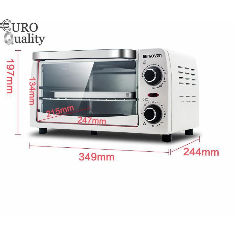 [Euro Quality] Lò nướng thực phẩm, chế biến các món bánh Minioven Euro Quality 10L (Trắng)