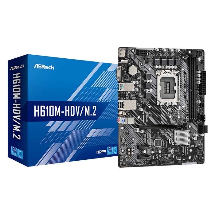 [Mã 44ELSALE2 giảm 7% đơn 300K] Bo mạch chủ ASRock H610M-HDV/M.2 DDR4 - Bảo hành chính hãng 36 Tháng