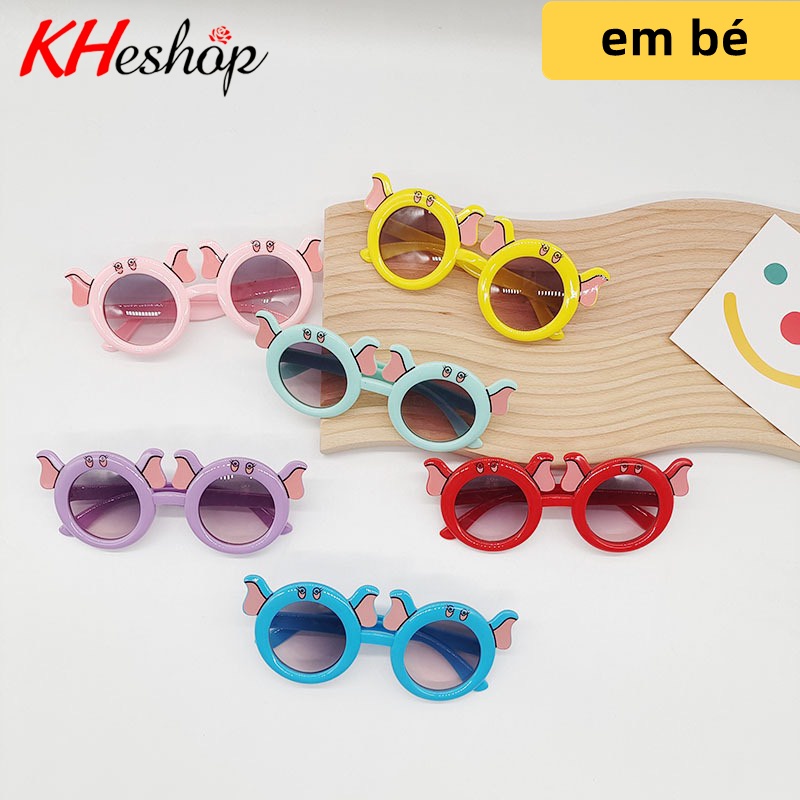 [Thời Trang] Kính Hoạt Hình bé Voi xinh xắn dễ thương, nhiều màu lựa chọn cho Trẻ Em mã Y1623