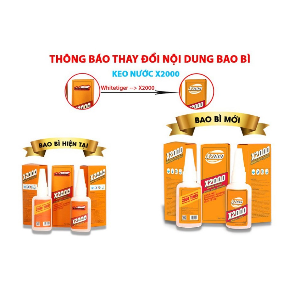 Keo dán x2000 dạng nước siêu keo chống nước đa năng, keo dán x2000 chống nhiệt an toàn với da tay