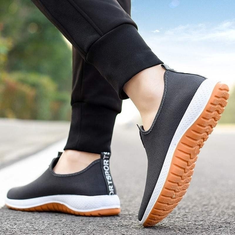 Summer Beef Tendon Bottom Old Beijing Cloth Shoes Men's Anti-Slip Wear Casual Shoes Breathable Driving Shoes Korean Vers