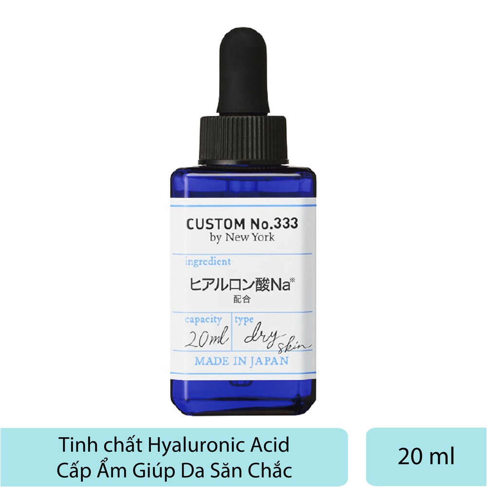 Tinh Chất Custom No.333 By New York Hyaluronic Acid Cấp Ẩm Giúp Da Săn Chắc 20ml