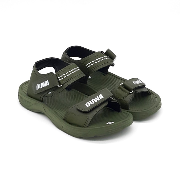 Giày sandal nam Bevis quai cao su gài, đế xốp EVA đúc siêu nhẹ, siêu êm chân BE135-2 (Xanh rêu)