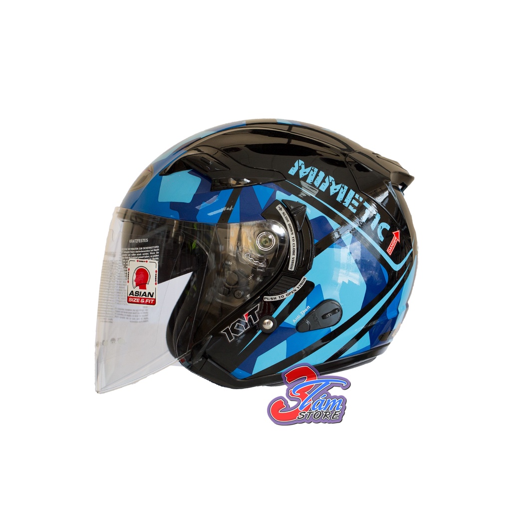 NÓN BẢO HỘ KYT 3/4 MINETIC BLUE MÃ YWVNX033