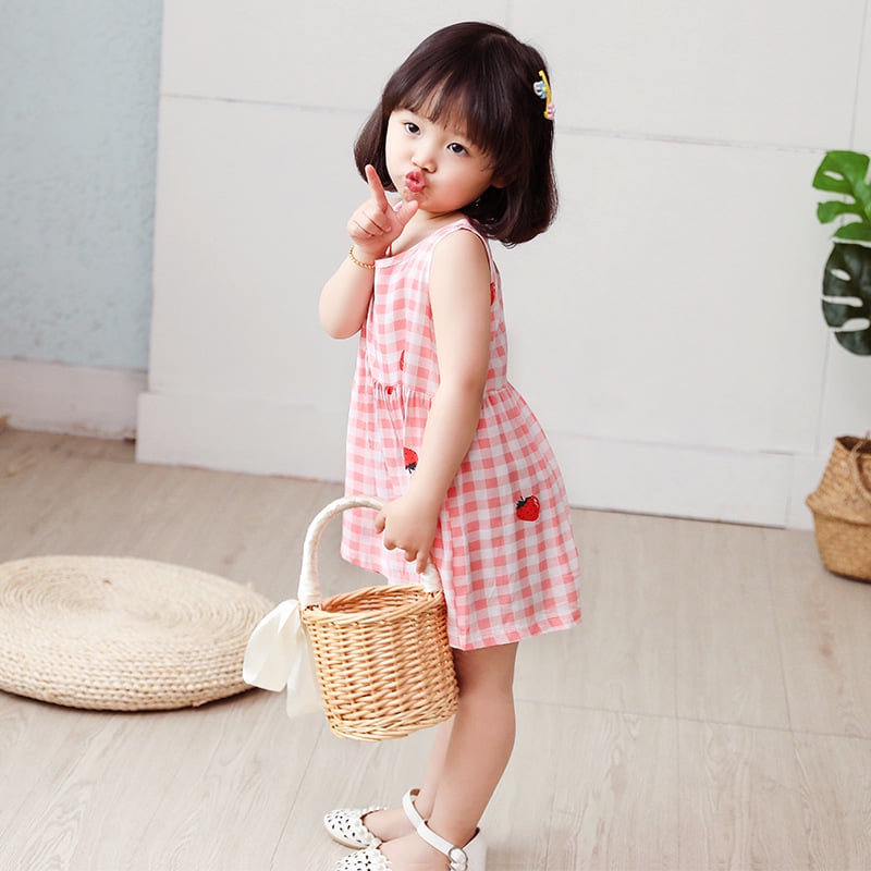 Váy đầm bé gái chất lụa đũi thoáng mát thấm hút tốt không nhăn nhiều màu xinh xắn hàng Quảng Châu JIMADO S1901