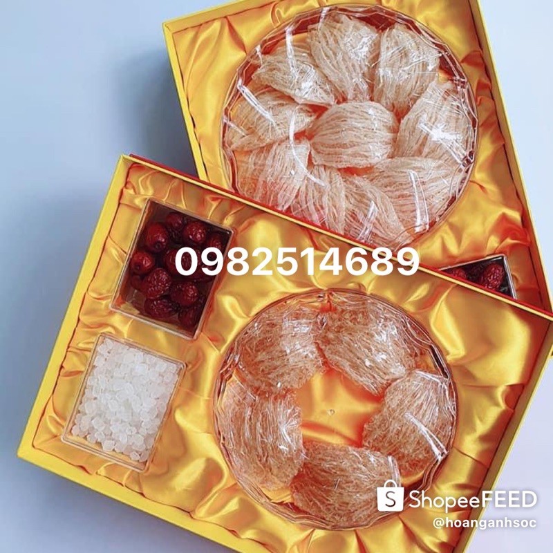 Yến sào nha trang.Set 50g / 100g yến rút lông (yến sơ chế)làm quà hộp nhung đẹp.