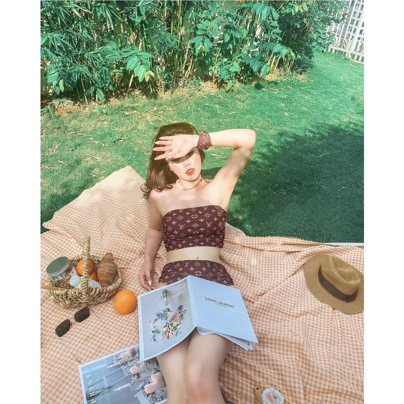 BIkini 2 mảnh họa tiết hottrend, bộ bơi quây đi biển sexy lv Bikini191