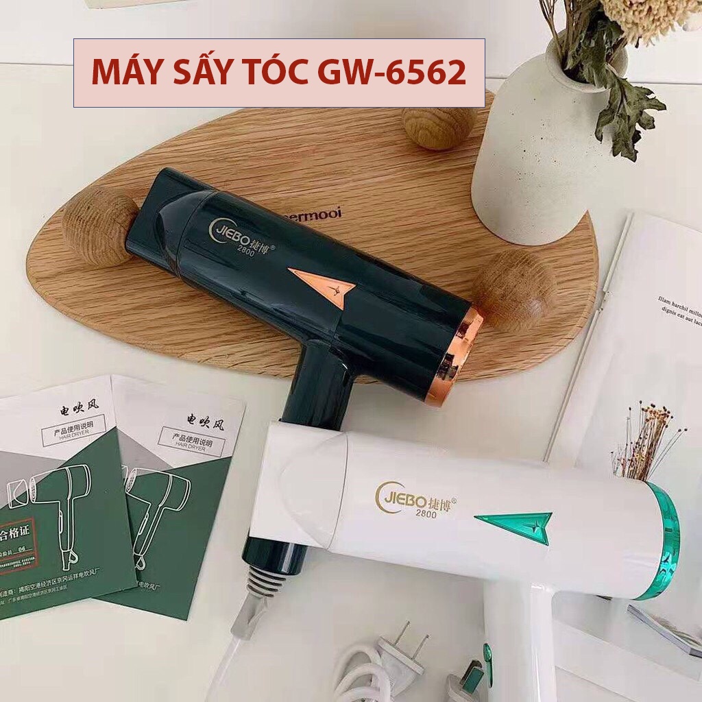 Máy sấy tóc tạo kiểu mini GW- 6562 - 2 tốc độ gió - 3 chế độ nhiệt - Công nghệ mới không gây khô tóc - Công suất 2800W