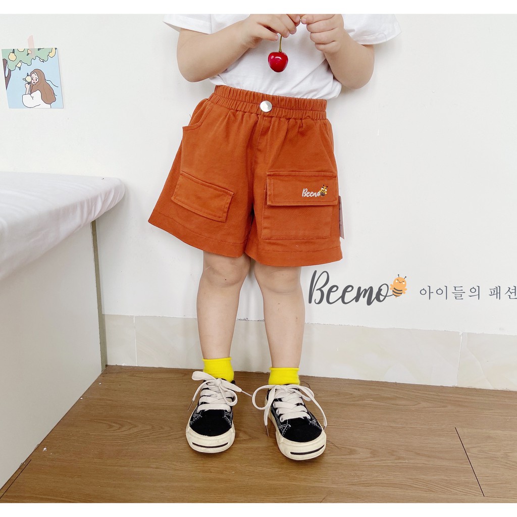 Quần đùi bé trai Beemo - Chất liệu kaki mềm mại, 4 màu xinh xắn, hàng xuất Âu Mỹ chuẩn chất lượng B045