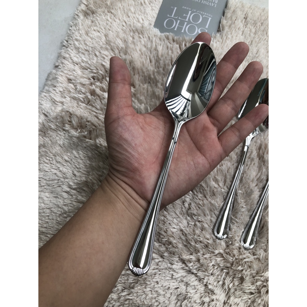 Thìa inox, muỗng inox 304 dùng để ăn cơm, ăn cháo cao cấp, sang trọng Châu Âu, spoon