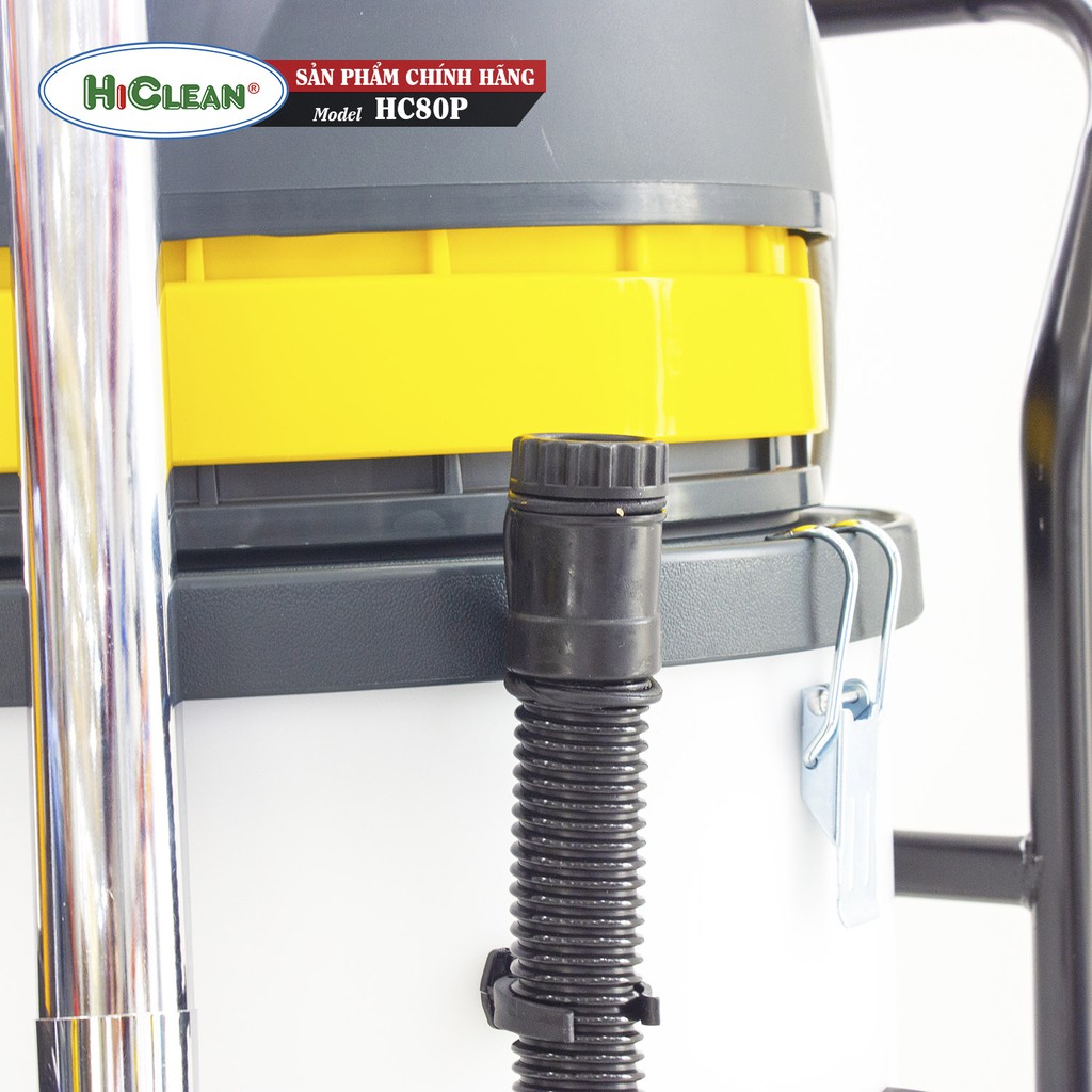 Máy hút bụi công nghiệp HiClean HC80P - thùng nhựa ABS, dung tích 70L