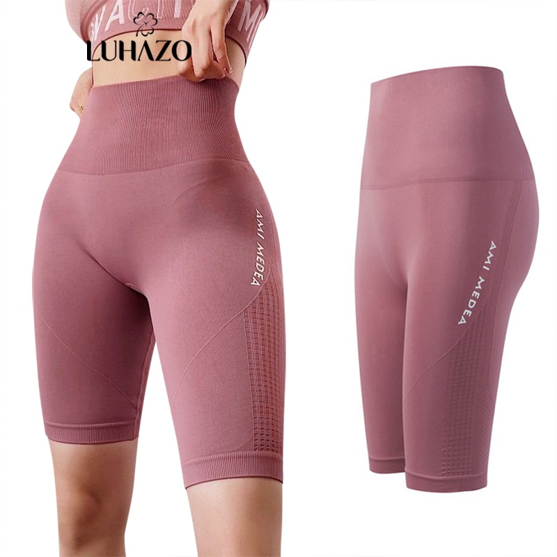 Quần Tập Gym Nữ LUHAZO Gen Bụng Nâng Mông Quần Cạp Cao Dáng Lỡ Thể Thao AMI DK001 TK2T302