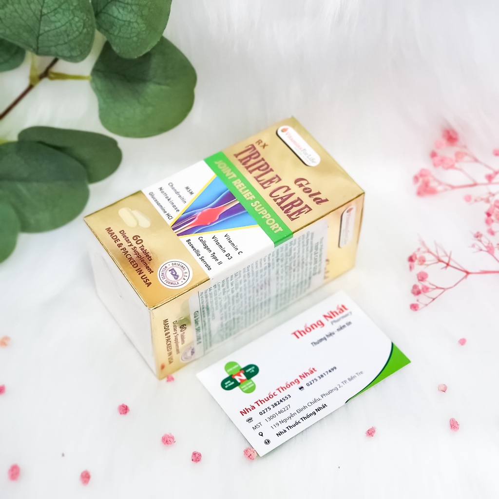 Viên uống hỗ trợ xương khớp giảm đau Triple Care Gold hộp 60 viên