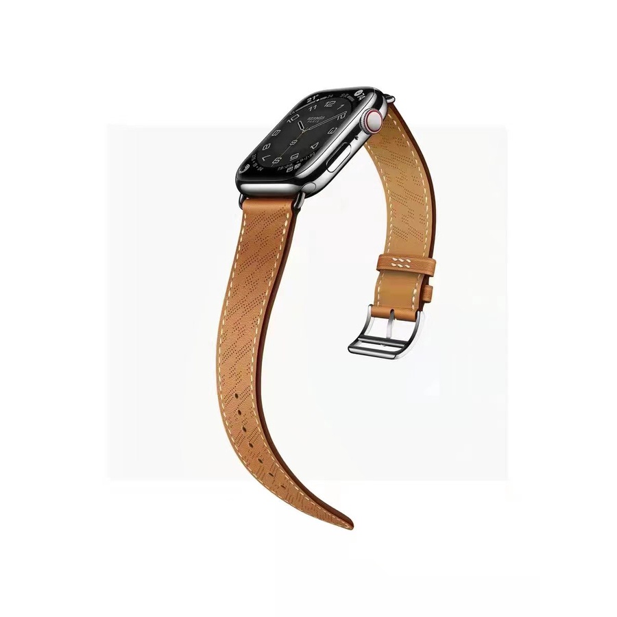 Dây Da Thoáng Khí Thay Thế Cho Đồng Hồ Thông Minh Apple watch Ultra 49mm 44mm 40mm 42mm 38mm iWatch series 8 7 3 4 5 6 se 41mm 45mm