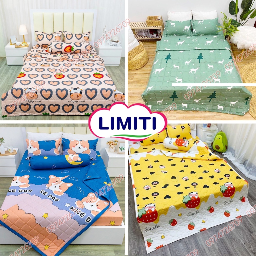 Bộ Chăn Hè Thu Trần Bông Kèm Ga Gối  Poly Cotton Mẫu PIKACHU VÀNG