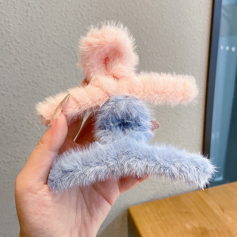 Kẹp tóc dạng hàm cá mập nhồi bông cỡ lớn phong cách Hàn Quốc đáng yêu cho nữ