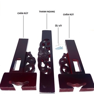 Chân,giá để khung hình thờ. Bề ngang khung hình bao nhiêu cm cộng thêm 5cm  ra số chân ,giá cần đặt