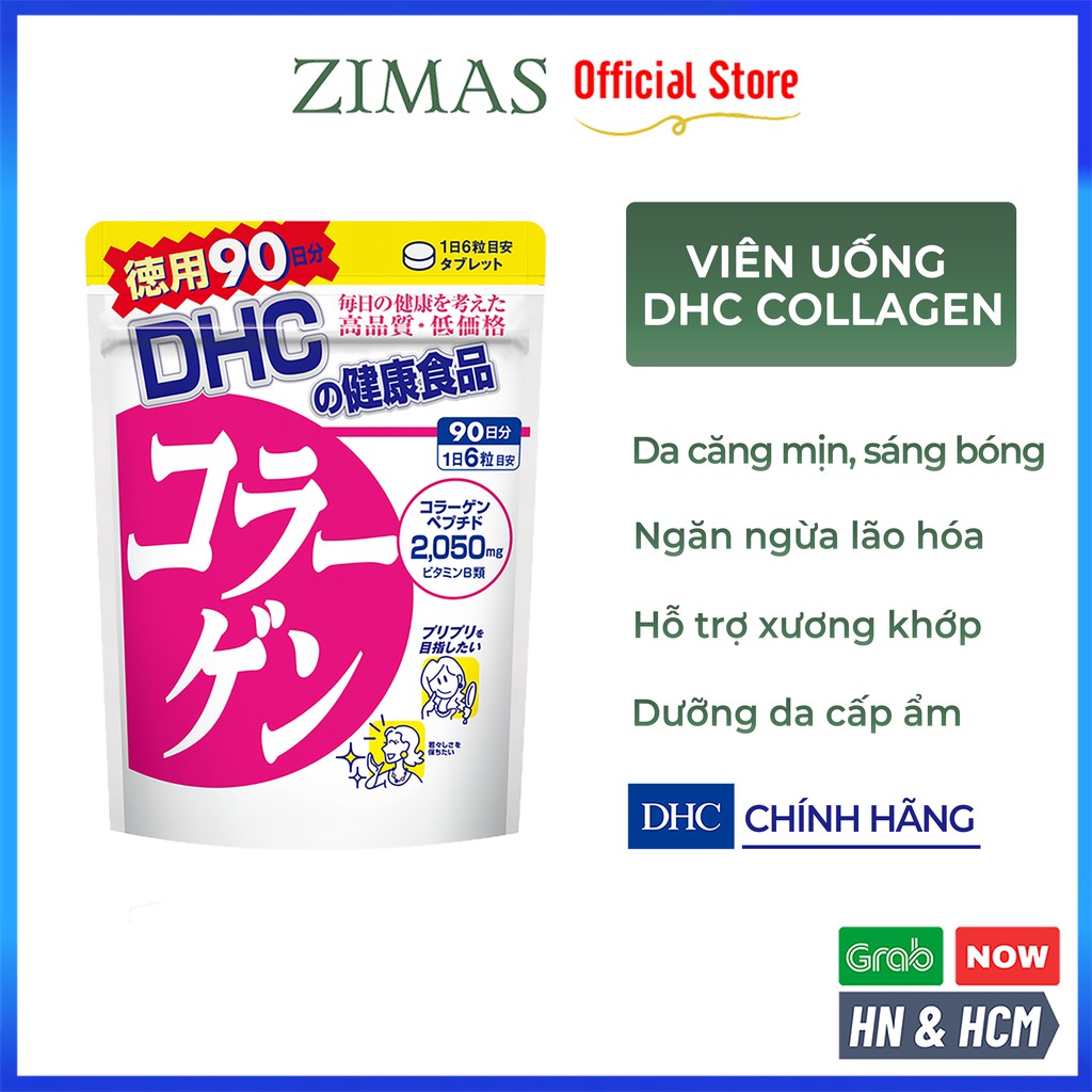 Viên uống Collagen DHC Nhật Bản đẹp da chống lão hóa dưỡng cấp ẩm collagen SIMI