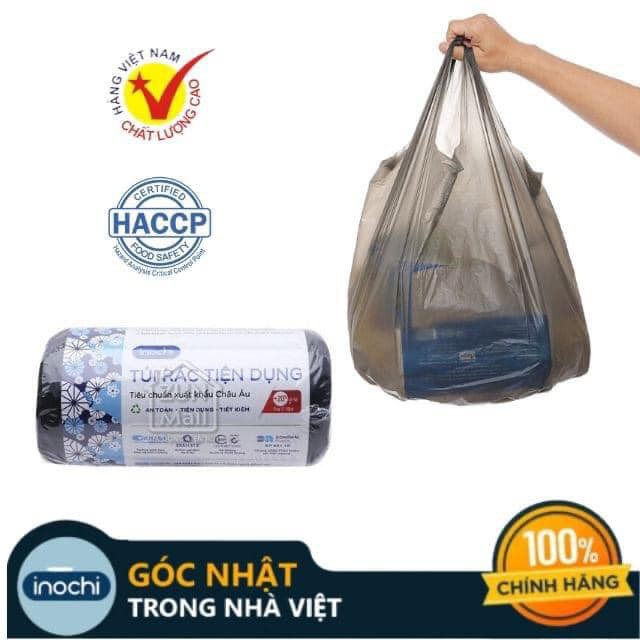 Túi đựng rác lẻ tiện dụng Inochi size 10L m,àu đen (tiêu chuẩn Nhật Bản)